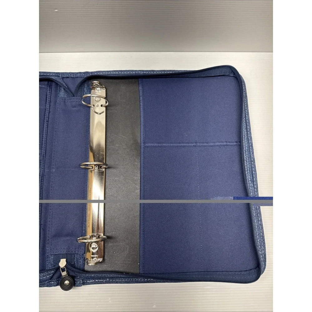 Vintage Denim Retro Y2K Notebook Binder Blue Jean Trapper Keeper 3 Ring Pockets